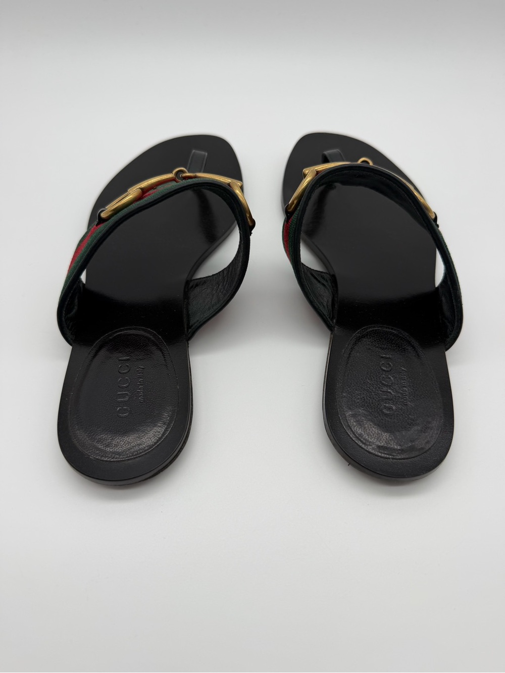 Gucci Black Lifford Leather Flip Flop Thong Sandal Size 35+ - Picture 4 of 15